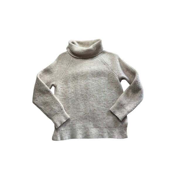 J. Crew Donegal Turtleneck Sweater Lambswool Speckled Cream - Picture 3 of 8